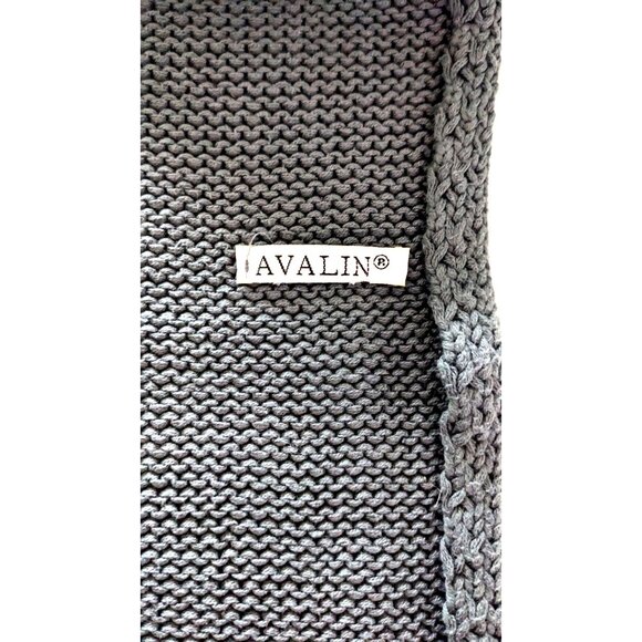 Avalin Knitwear USA Women's Multi-Way Knitwear Wrap Scarf Gray Cotton 70 * 18" - Picture 7 of 10